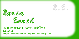 maria barth business card